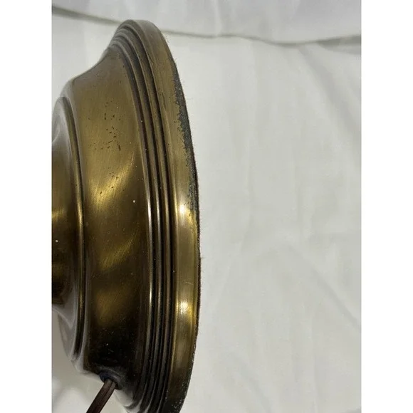 Vintage Mid Century Modern Brass Table Lamp Works 32 Tall No Shade Included